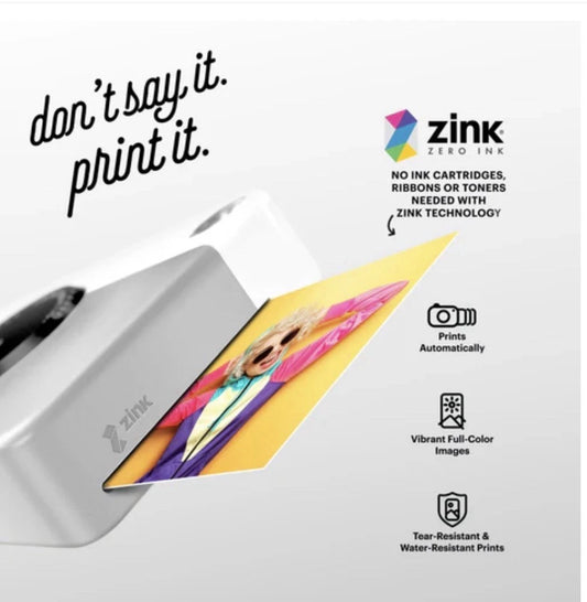 Kodak Protomeric Digital Instant Camera 5MP ZINK Printing microSD Grey