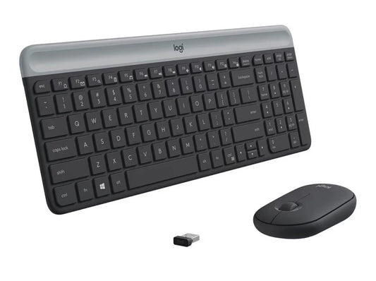 Logitech MK470 Slim Wireless Keyboard Mouse Combo, Quiet Keys
