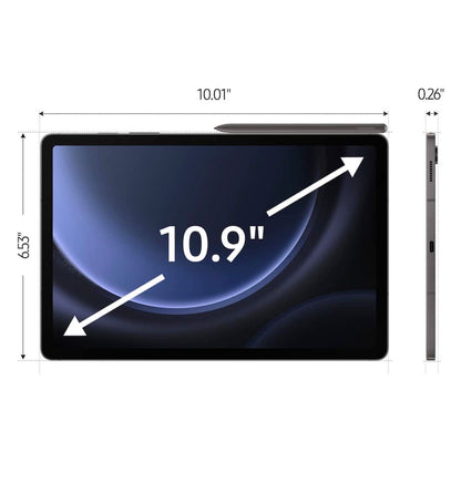 Samsung Galaxy Tab S9 FE 128GB Gray Verizon 5G LTE Wi-Fi Tablet