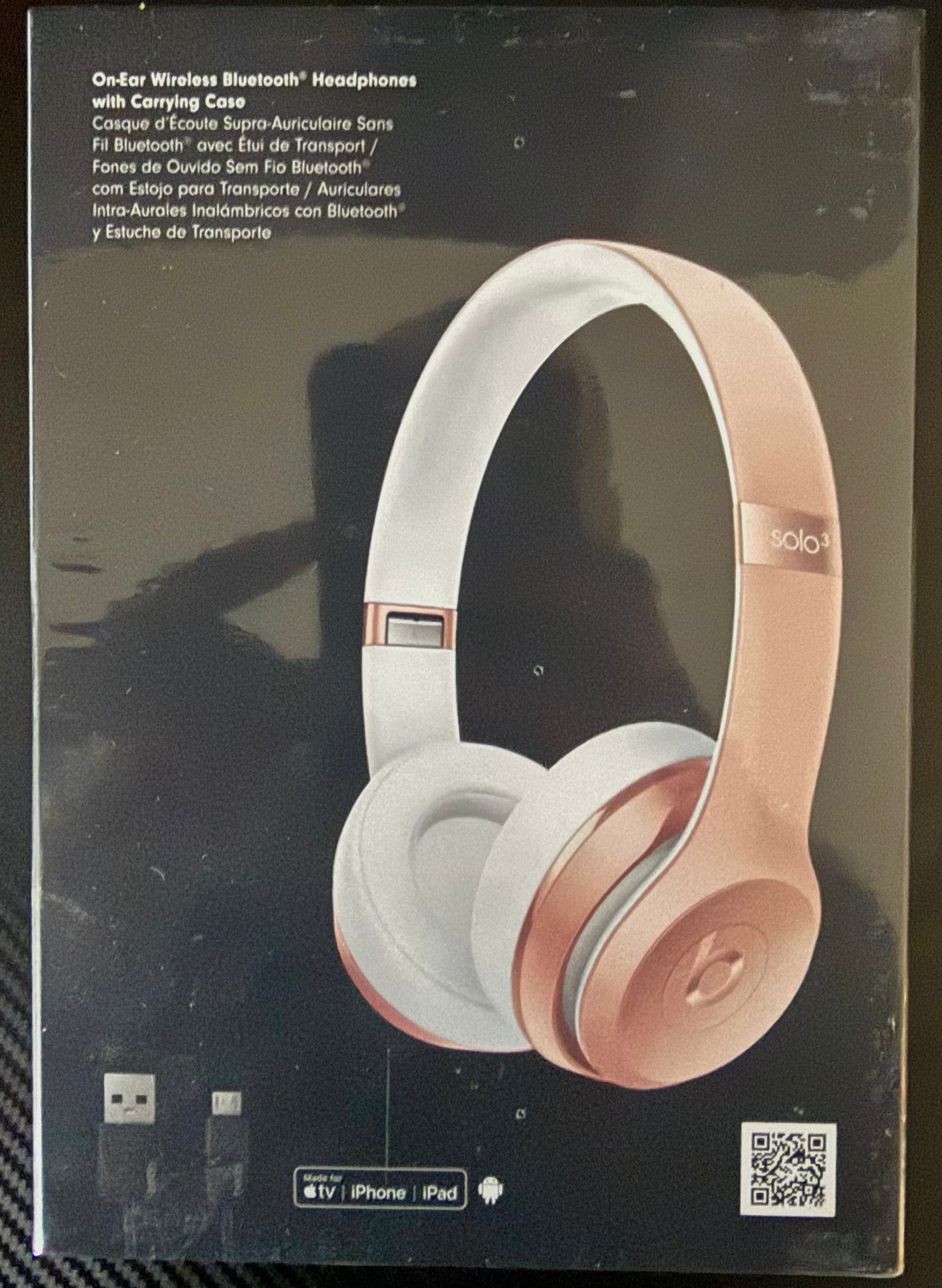 Beats Solo3 Wireless Headphones – Rose Gold, On-Ear Bluetooth Headphones