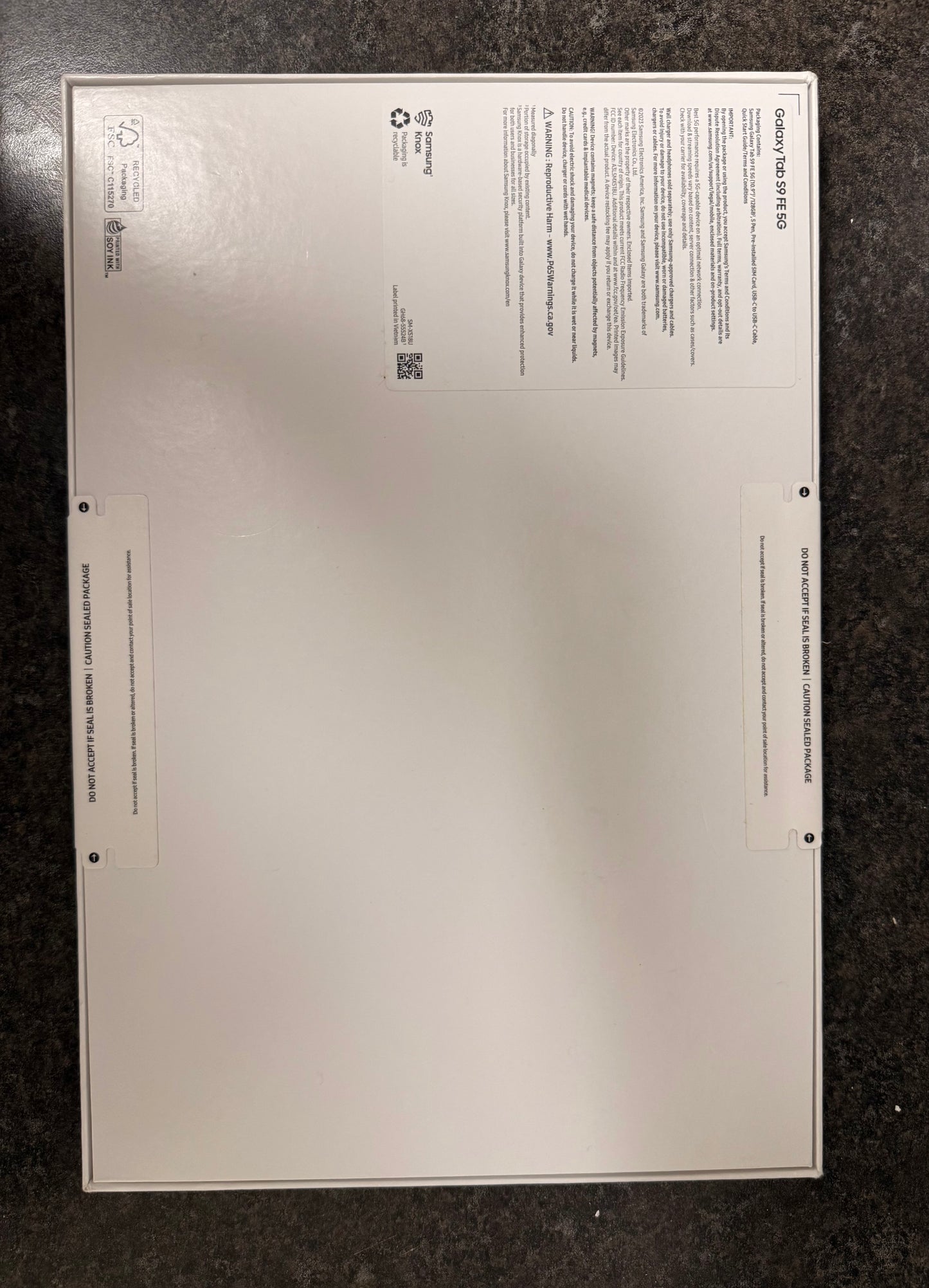 Samsung Galaxy Tab S9 FE 128GB Gray Verizon 5G LTE Wi-Fi Tablet